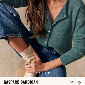 Sezane Gaspard Cardigan Sweater Sage